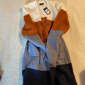Color block cardigan